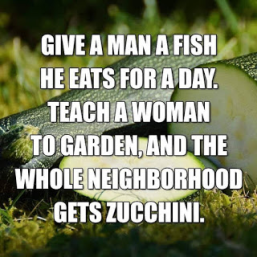 man fish woman garden